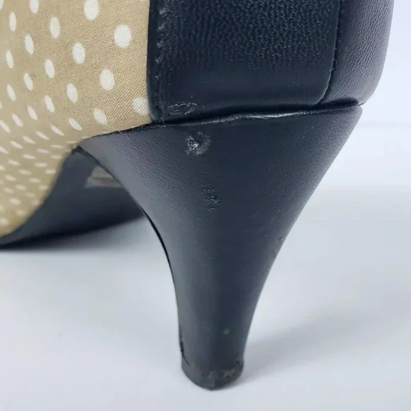 Rare 2013 TUK Tan Kitten Kitty Cat Heels Pumps Size 9 Meow Cat Anti Pop Shoes - Picture 5 of 14